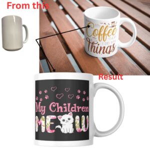 15oz Customizable White Ceramic Coffee Mug