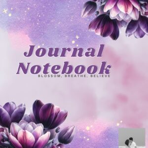 8.5" x 11" Spiral Notebook with PVC Flowery Cover with a customizable personal photo– 70 Sheets of Customizable Pages